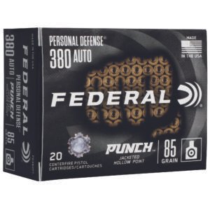 Federal, Premium, Punch, 380 ACP, 85Gr, Jacketed Hollow Point