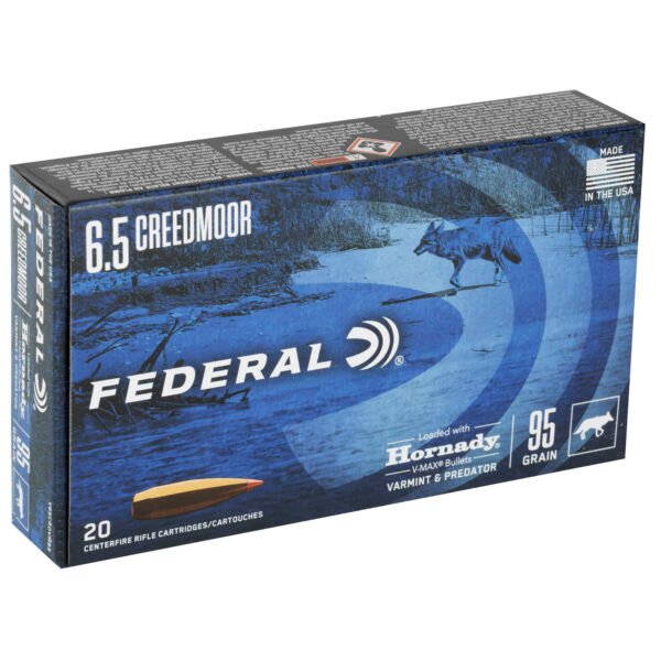 Federal, Varmint and Predator, V-Max, 6.5 Creedmoor, 95 Grain