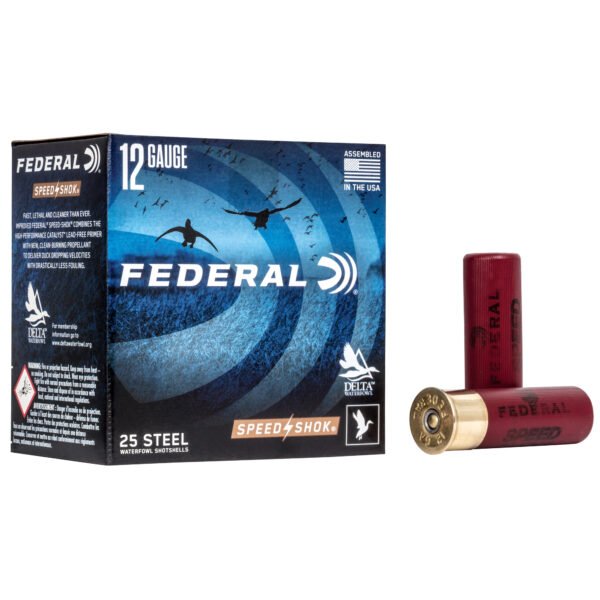 Federal, Speed-Shok, Lead Free, 12 Gauge 3", #4, 1 1/4 oz, Steel Shot, 25 Round Box