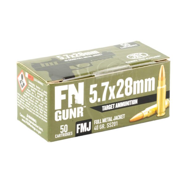 FN America, Gunner, Target Ammunition, 5.7X28mm, 40 Grain, Full Metal Jacket