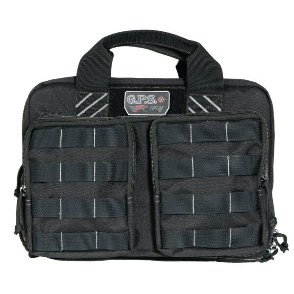 GPS, Tactical, Range Bag, Black, Soft, Up To 6 Pistols, 2 Removable Pouches