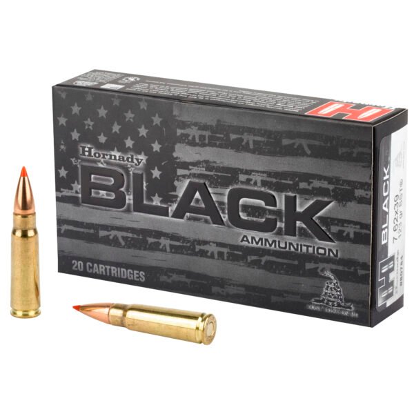 Hornady, BLACK, 762x39, 123 Grain, SST, Brass Case, 20 Round Box