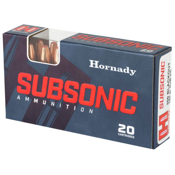 Hornady, Subsonic, 300 Blackout, 190 Grain, Sub-X, 20 Round Box
