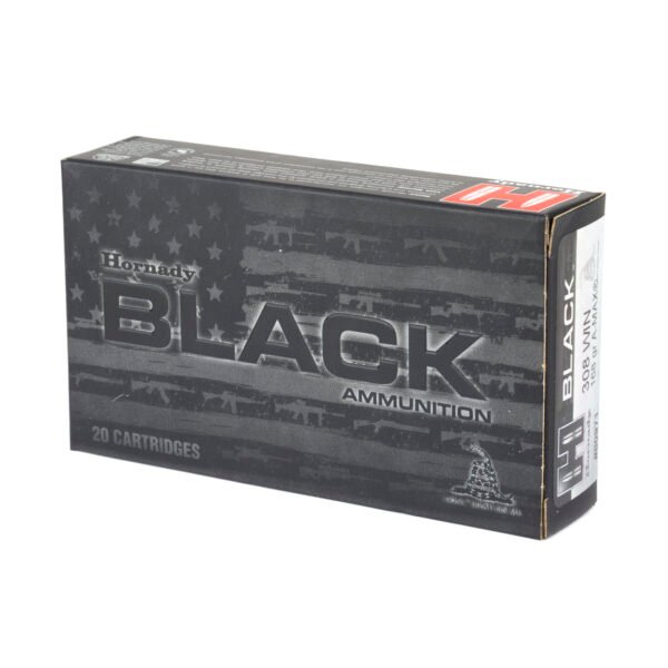 Hornady, BLACK, 308 Winchester, 168 Grain, A-MAX