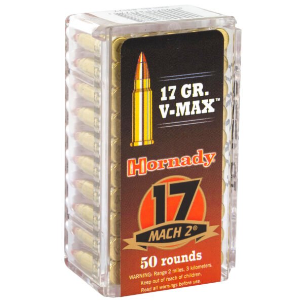 H83177_2_HR Hornady, Varmint Express, 17 Hornady Mach 2, 17 Grain, V-Max, 50 Round Box