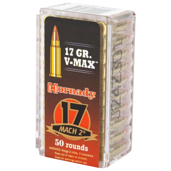 H83177_3_HR Hornady, Varmint Express, 17 Hornady Mach 2, 17 Grain, V-Max, 50 Round Box