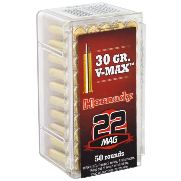H83202_2_HR Hornady, Varmint Express, 22WMR, 30 Grain, V-Max, 50 Round Box