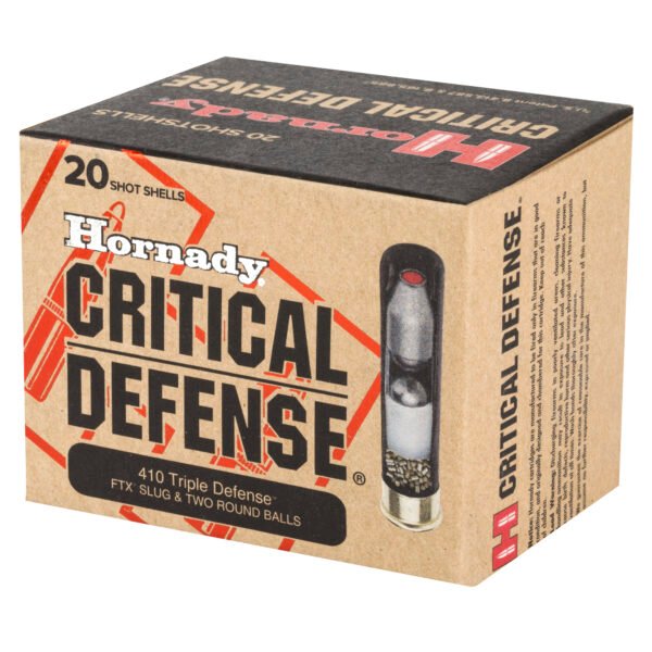 Hornady, Critical Defense, 410 Gauge, 2.5", Defender, 20 Round Box