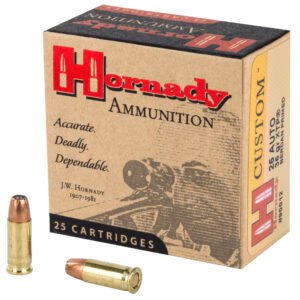 Hornady, Custom, Self Defense, 25ACP, 35 Grain, XTP, 25 Round Box