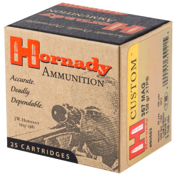 Hornady, Custom, Self Defense, 357MAG, 158 Grain, XTP, 25 Round Box