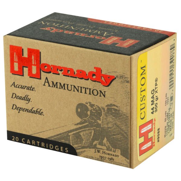 Hornady, Custom, 44 Mag, 300 Grain, XTP, 20 Round Box