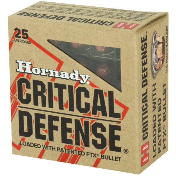 Hornady, Critical Defense, 9MM Makarov, 95 Grain, FTX, 25 Round Box