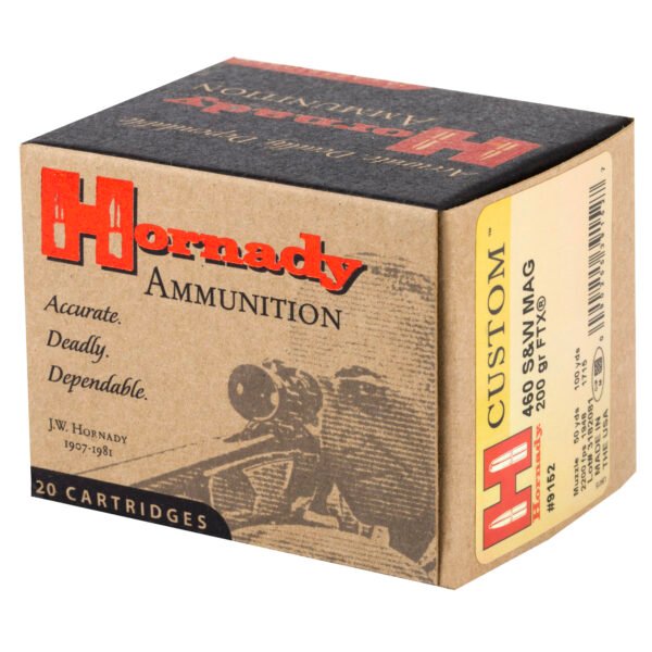 Hornady, Custom, 460 S&W, 200 Grain, FTX