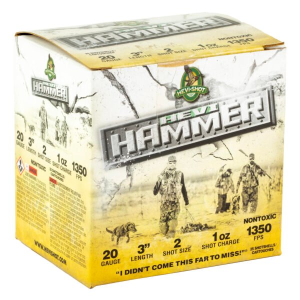 HEVIHS29002_2_HR HEVI-Shot, HEVI-Shot, HEVI-Hammer, 20 Gauge 3", Max Dram, 1oz, #2 Shot Size