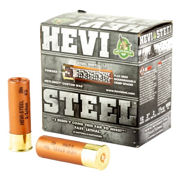 HEVIHS60002_1_HR HEVI-Shot, HEVI-Shot, HEVI-Steel, 12 Gauge 3", Max Dram, 1 1/4 oz, #2 Shot Size