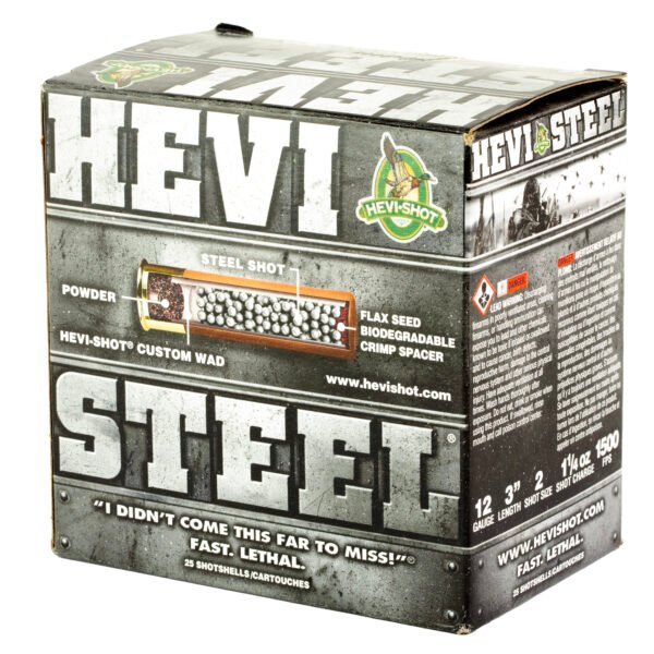 HEVIHS60002_3_HR HEVI-Shot, HEVI-Shot, HEVI-Steel, 12 Gauge 3", Max Dram, 1 1/4 oz, #2 Shot Size