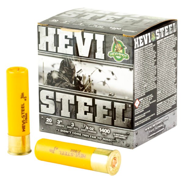 HEVI-Shot, HEVI-Shot, HEVI-Steel, 20 Gauge 3", Max Dram, 7/8 oz, #3 Shot Size