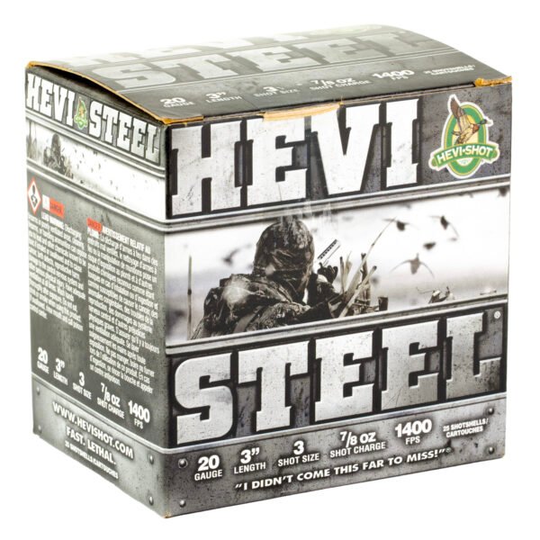 HEVI-Shot, HEVI-Shot, HEVI-Steel, 20 Gauge 3", Max Dram, 7/8 oz, #3 Shot Size
