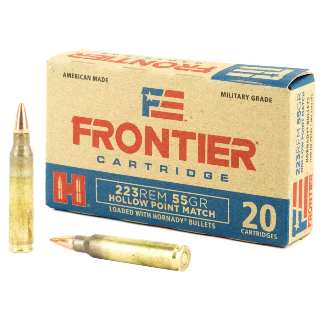 Frontier Cartridge, Lake City, 223 Rem, 55 Grain, Hollow Point Match, (Case) 500 Rounds
