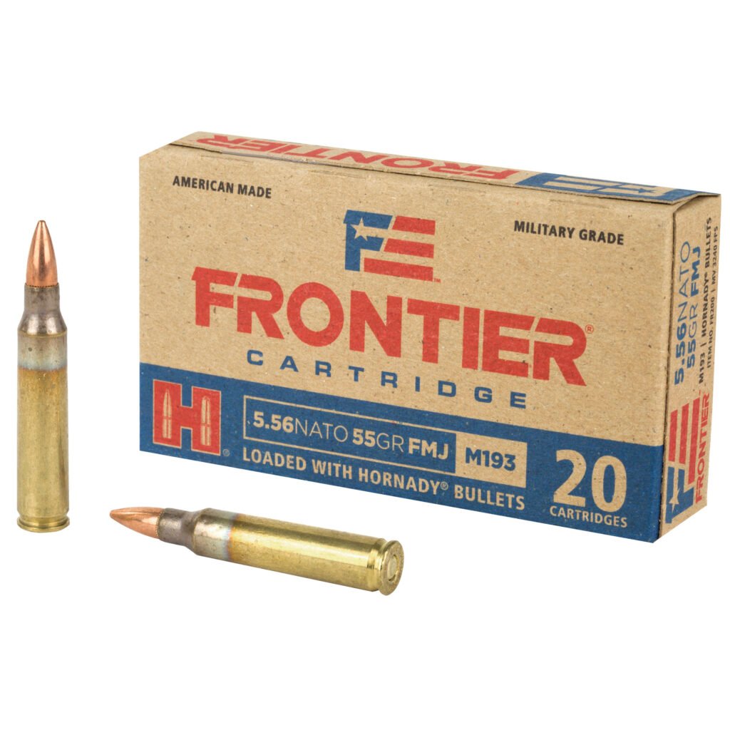 Frontier Cartridge, Lake City, 556 NATO, 55 Grain, FM193, FMJ, (Case) 500 Rounds