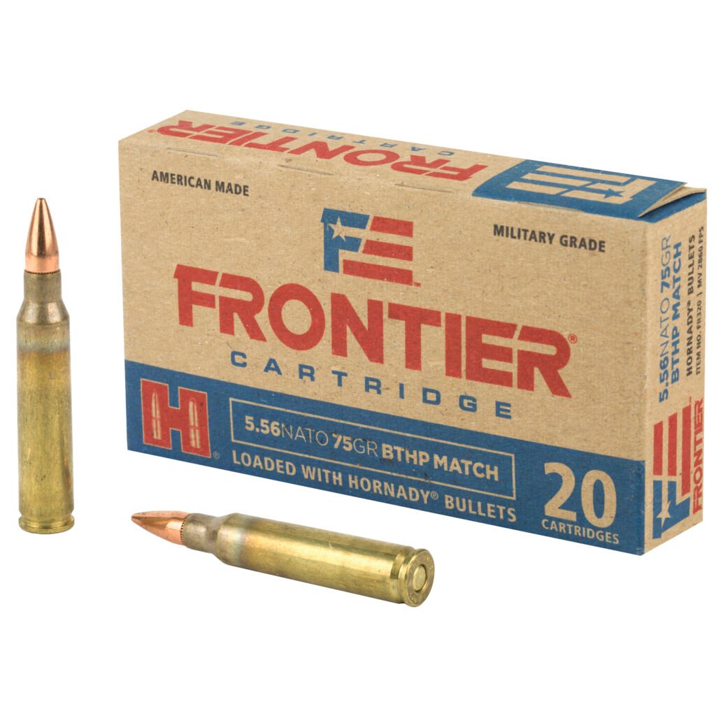 Frontier Cartridge, Lake City, 5.56 NATO, 75 Grain, Boat Tail Hollow ...