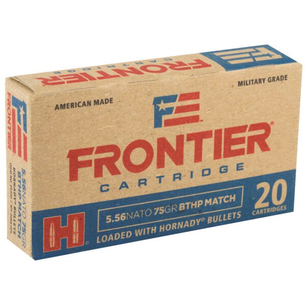 Frontier Cartridge, Lake City, 5.56 NATO, 75 Grain, Boat Tail Hollow Point Match
