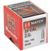 Hornady, Match, .224 Diameter, 22 Caliber, 52 Grain, Boat Tail Hollow Point, 100 Count