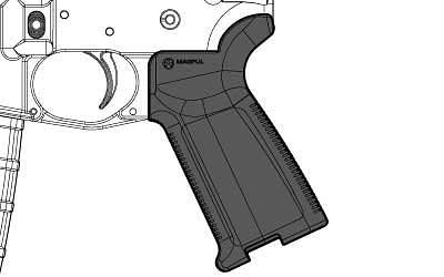 MPIMAG415BLK_2 Magpul Industries, MOE Grip, Fits AR Rifles, Black