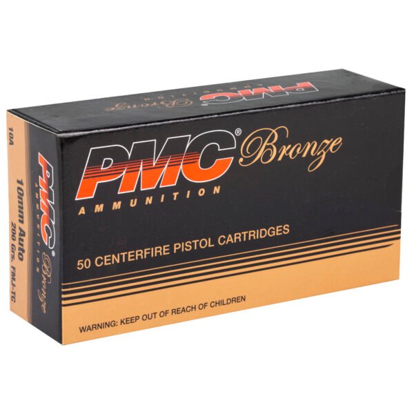 PMC Ammunition, Bronze Ammunition, 10MM, 200 Grain, Full Metal Jacket, 50 Round Box