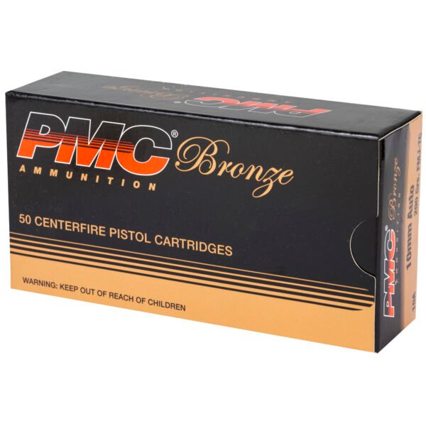 PMC Ammunition, Bronze Ammunition, 10MM, 200 Grain, Full Metal Jacket, 50 Round Box
