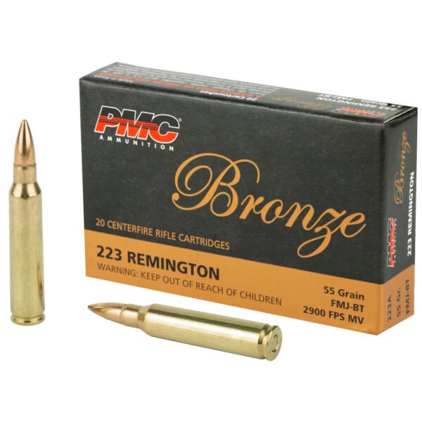 PMC223A_1_HR PMC Ammunition, Bronze, 223 Remington, 55 Grain, Full Metal Jacket