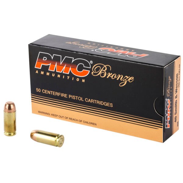 PMC40E_1_HR PMC Ammunition, Bronze, 40S&W, 180 Grain, Full Metal Jacket