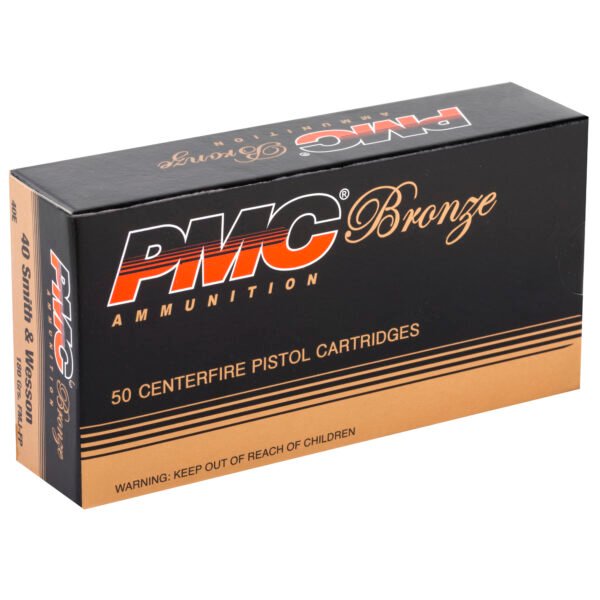 PMC40E_2_HR PMC Ammunition, Bronze, 40S&W, 180 Grain, Full Metal Jacket