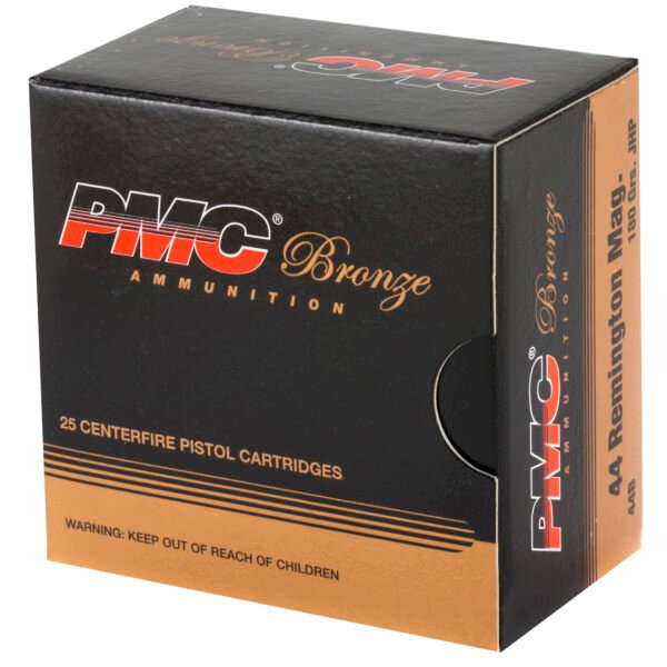 PMC44B_3_HR PMC Ammunition, Bronze, 44 Mag, 180 Grain, Jacketed Hollow Point