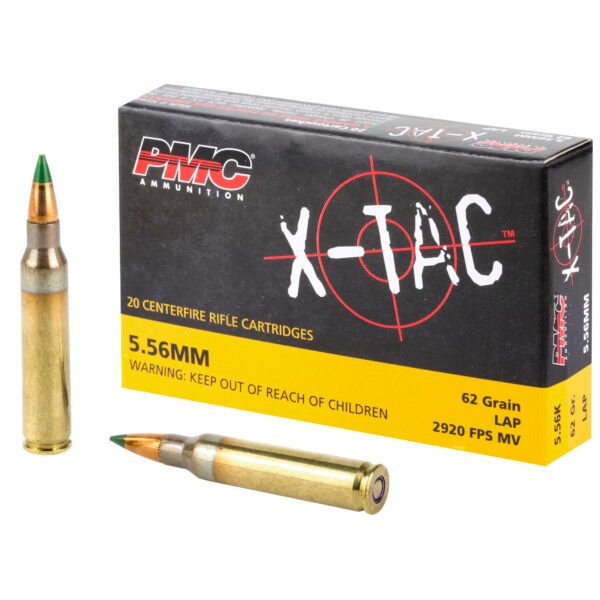 PMC Ammunition, XTAC, 556NATO, 62 Grain, LAP, 20 Round Box, Green Tip