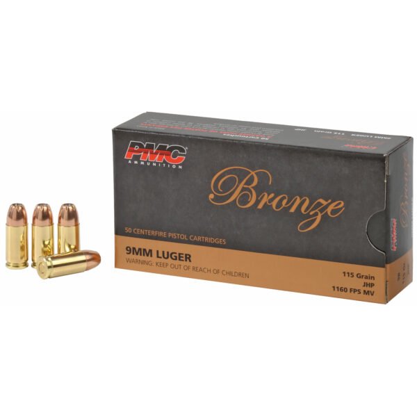 PMC Ammunition, Bronze, 9MM, 115 Grain, Jacketed Hollow Point