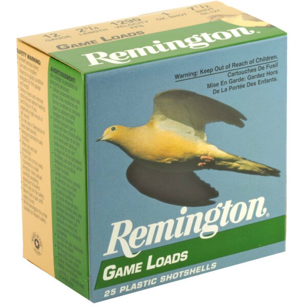 Remington, Game Load, 12 Gauge, 2.75", #7.5, 3.25 Dr, 1 oz.,