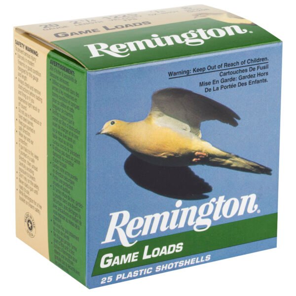 Remington, Game Load, 20 Gauge, 2.75", #8, 3.25 Dr, 1 oz.