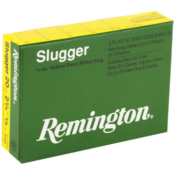 Remington, Slugger, 20 Gauge, 2.75", 5/8 oz., Rifled Slug