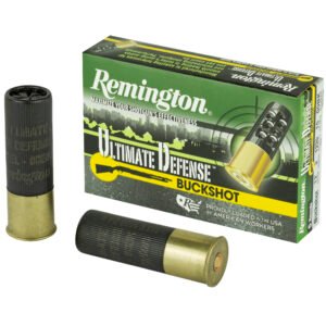 Remington, Ultimate Defense Buckshot, 12 Gauge 3", 00 Buck Shotshell, 15 Pellets