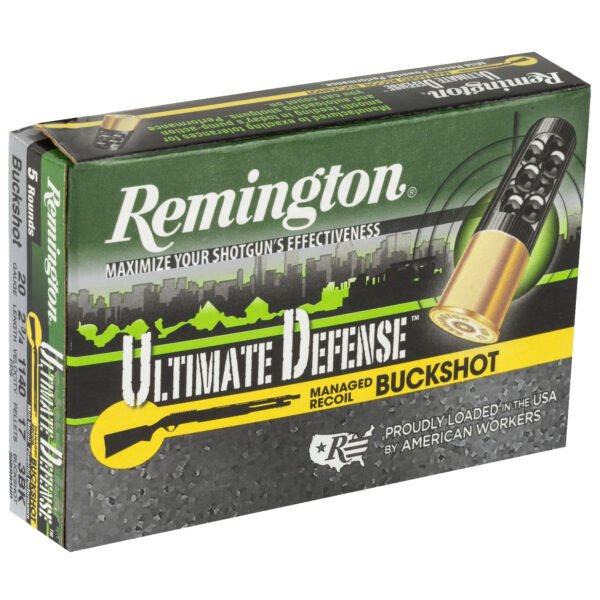 Remington, Ultimate Defense, 20 Gauge 2.75", #3 Buckshot, 17 Pellets
