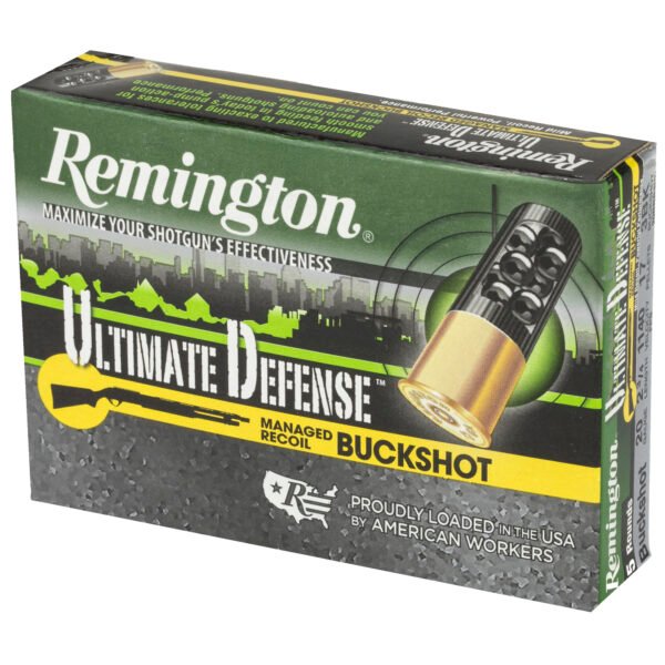 Remington, Ultimate Defense, 20 Gauge 2.75", #3 Buckshot, 17 Pellets