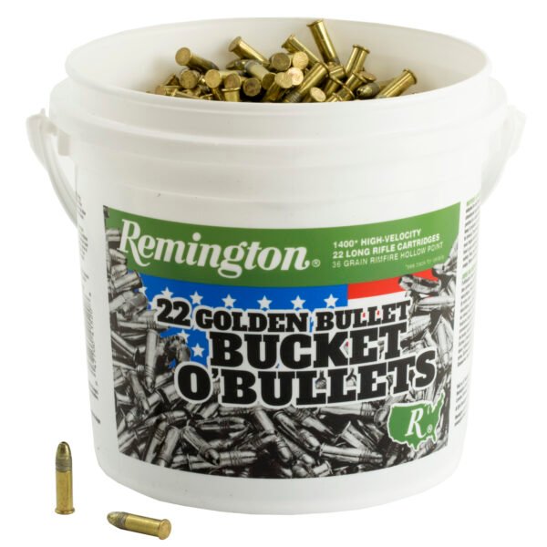 Remington, High Velocity, 22LR, 36 Grain, Hollow Point, Four 1400 Round Buckets