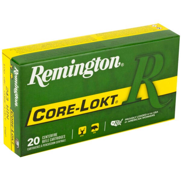 Remington, Core Lokt, 243 Winchester, 100 Grain, Pointed Soft Point