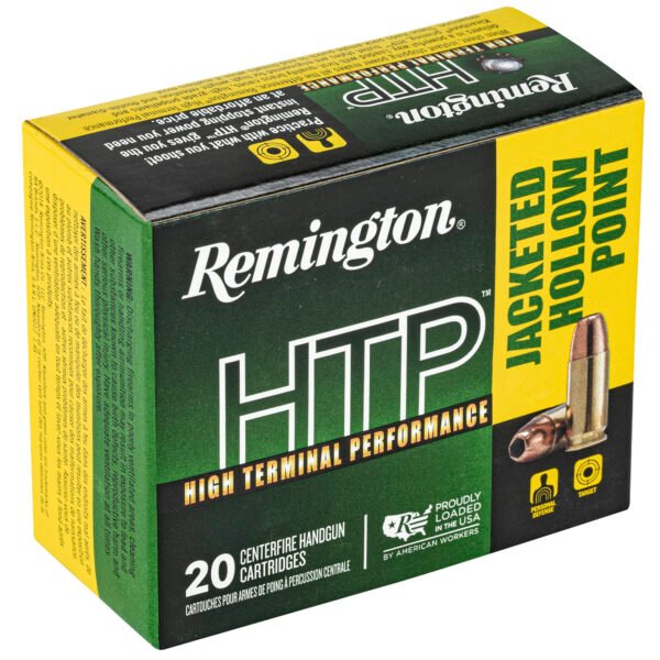 Remington, High Terminal Performance, 9MM +P, 115 Grain, Jacketed Hollow Point