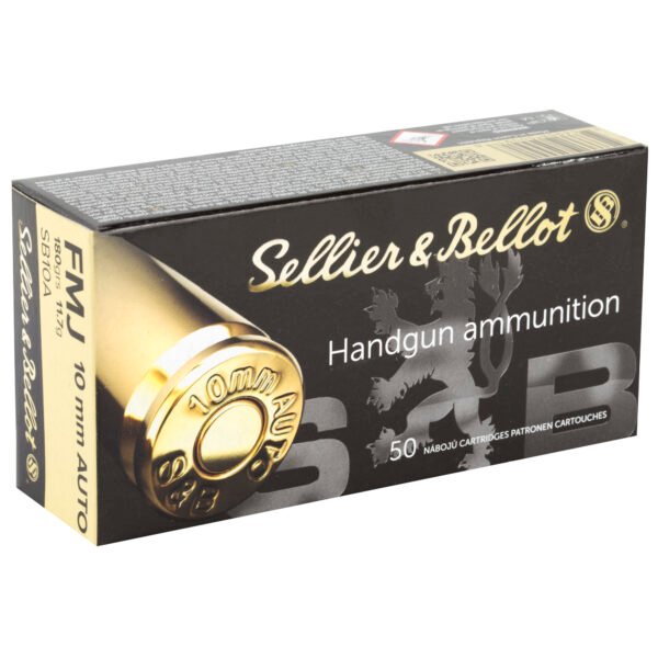 Sellier & Bellot, Pistol, 10MM, 180 Grain, Full Metal Jacket, 50 Round Box
