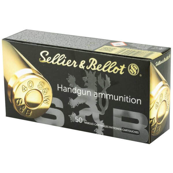 SB40B_3_HR Sellier & Bellot, Pistol, 40S&W, 180 Grain, Full Metal Jacket