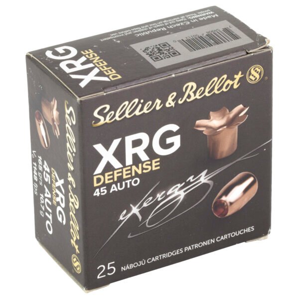 SB45XA_2_HR Sellier & Bellot, XRG, 45 ACP, 165 Grain, Jacketed Hollow Point