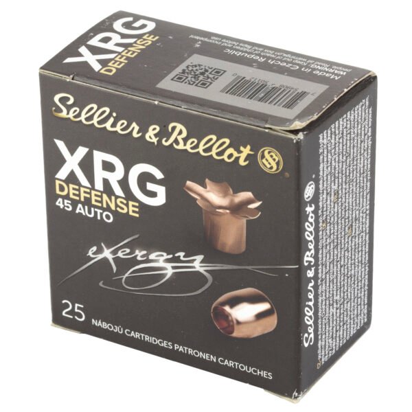 SB45XA_3_HR Sellier & Bellot, XRG, 45 ACP, 165 Grain, Jacketed Hollow Point