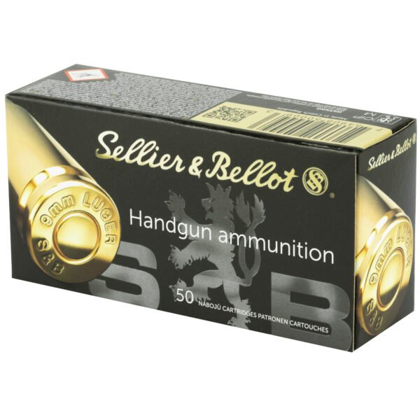 SB9B_3_HR Sellier & Bellot, Pistol, 9MM, 124 Grain, Full Metal Jacket